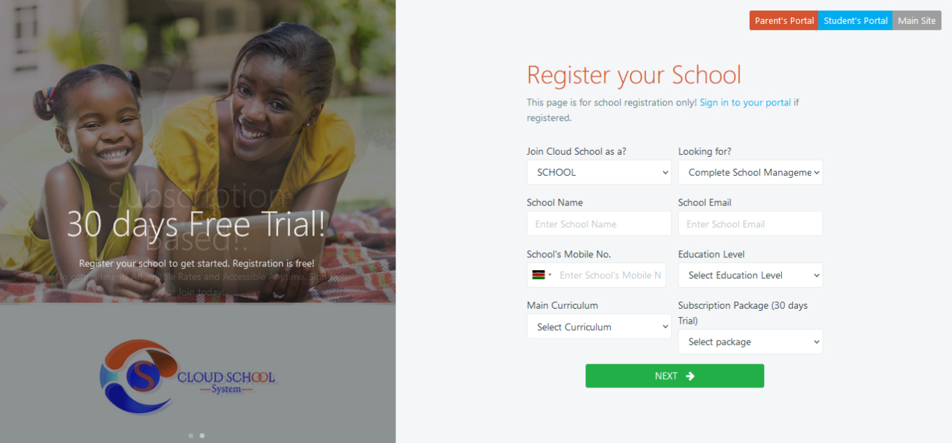 Cloud School System | Online School Management System